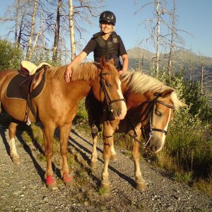 DSC00586  Ausritt zu dritt im Brandwald