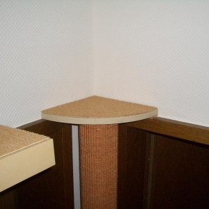 Eckpodest von oben - mit Teppichauflage