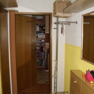 Flurseite - Catwalk mit Kratzsäule als Auf- und Abstieg