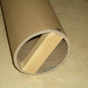 Papprolle mit Kantholz - wie gehabt